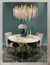 Стол обеденный Элис DT-2850, 120х120х75 см, белый мрамор