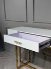 Стол-консоль Гарда-1 P-MJ-003, 120х40х76 см, белый/золото