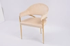 Стул обеденный Модена MC886-BG-2, 59х61х79 см, бежевый/глянцевое золото