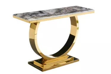 Стол-консоль Лира IST-806,120х40х76 см, темно-серый/золотой