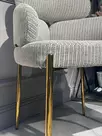 Стул обеденный Романи BS1450-WB, черно-белый/золото