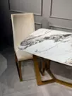 Стол обеденный Ланс Мат DT-2852L,180х90х75 см, белая керамика/матовое золото