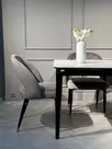 Стол обеденный Блум ART2922-140W, 140х80х75 см, белая керамика/черный