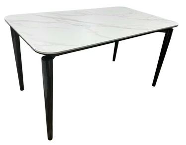 Стол обеденный Блум ART2922-140W, 140х80х75 см, белая керамика/черный