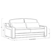 Диван Linea (с механизмом) DLi-I-180-K03-KaB40-B18