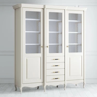 Библиотека 3 двери с ящиками 