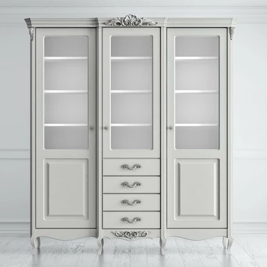 Библиотека 3 двери с ящиками 