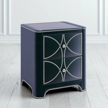 Прикроватная мягкая тумба 2 ящика 