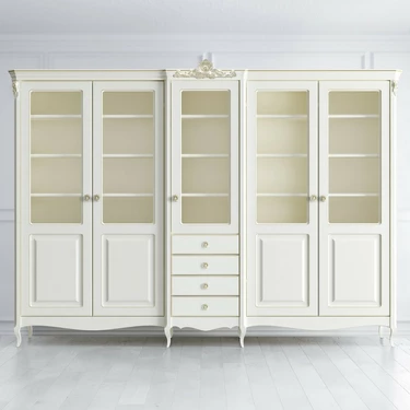 Библиотека 5 дверей с ящиками 