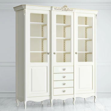 Библиотека 3 двери с ящиками 