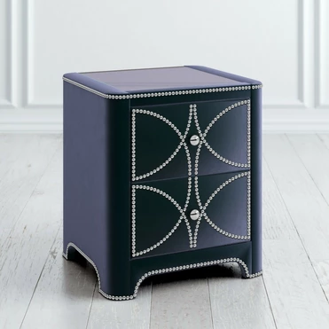 Прикроватная мягкая тумба 2 ящика 