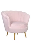 Низкое кресло ракушка Pearl розовый V2
