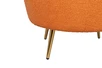 Низкое кресло ракушка Pearl Orange Boucle