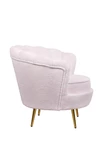 Низкое кресло ракушка Pearl Pink Boucle