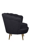 Низкое кресло ракушка Pearl Black Boucle