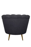 Низкое кресло ракушка Pearl Black Boucle