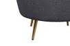 Низкое кресло ракушка Pearl Black Boucle