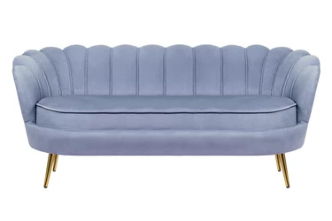Трехместный диван ракушка для гостиниц Pearl Triple Blue