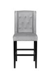 Дизайнерский барный стул Skipton Grey Velvet
