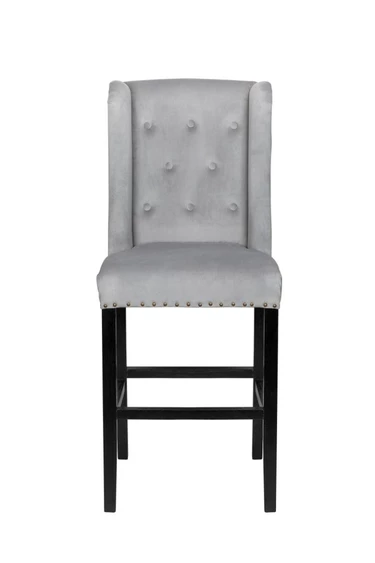 Дизайнерский барный стул Skipton Grey Velvet