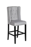 Дизайнерский барный стул Skipton Grey Velvet