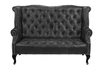 Кожаный дизайнерский диван лофт Royal Sofa Black