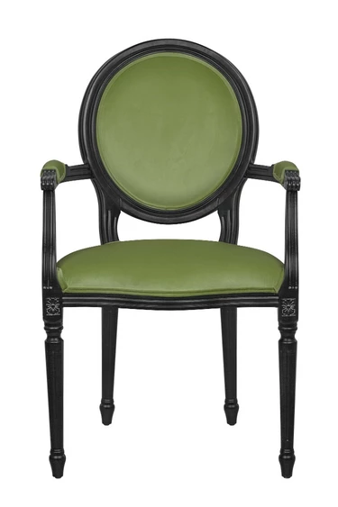 Мягкий стул с подлокотниками Delo Kora Arm Green