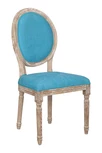 Стул с круглой спинкой Volker Oak Light Blue