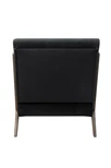 Низкое кресло с деревянными подлокотниками Mody Black черное