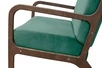 Низкое кресло с деревянными подлокотниками Mody Green V2 цвет зеленый