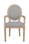 Мягкий стул с подлокотниками Volker Arm Black Pinstripe