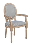 Мягкий стул с подлокотниками Volker Arm Black Pinstripe