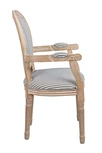 Мягкий стул с подлокотниками Volker Arm Black Pinstripe