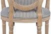 Мягкий стул с подлокотниками Volker Arm Black Pinstripe