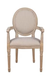 Мягкий стул с подлокотниками Volker Arm Orange Pinstripe
