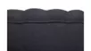 Низкое кресло ракушка Pearl Black Boucle на черных ножках