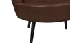 Низкое кресло ракушка Pearl Brown V2 на черных ножках