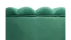Низкое кресло ракушка Pearl Green V2 на черных ножках