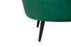 Низкое кресло ракушка Pearl Green V2 на черных ножках