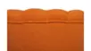 Низкое кресло ракушка Pearl Orange Boucle на черных ножках