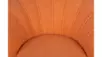 Низкое кресло ракушка Pearl Orange Boucle на черных ножках