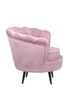 Кресло ракушка Pearl Pink на черных ножках