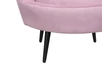 Кресло ракушка Pearl Pink на черных ножках