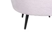 Низкое кресло ракушка Pearl Pink Boucle на черных ножках