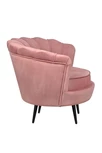 Низкое кресло ракушка Pearl Pink V3 на черных ножках