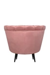 Низкое кресло ракушка Pearl Pink V3 на черных ножках