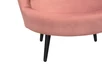 Низкое кресло ракушка Pearl Pink V3 на черных ножках