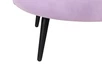 Низкое кресло ракушка Pearl Purple на черных ножках