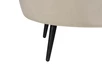 Низкое кресло ракушка Pearl Taupe на черных ножках