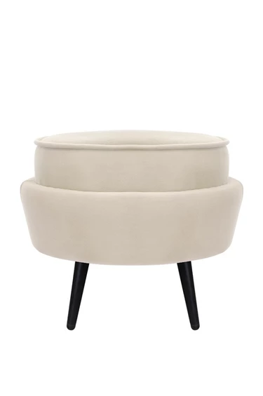 Пуф Pearl Adorn Beige на черных ножках